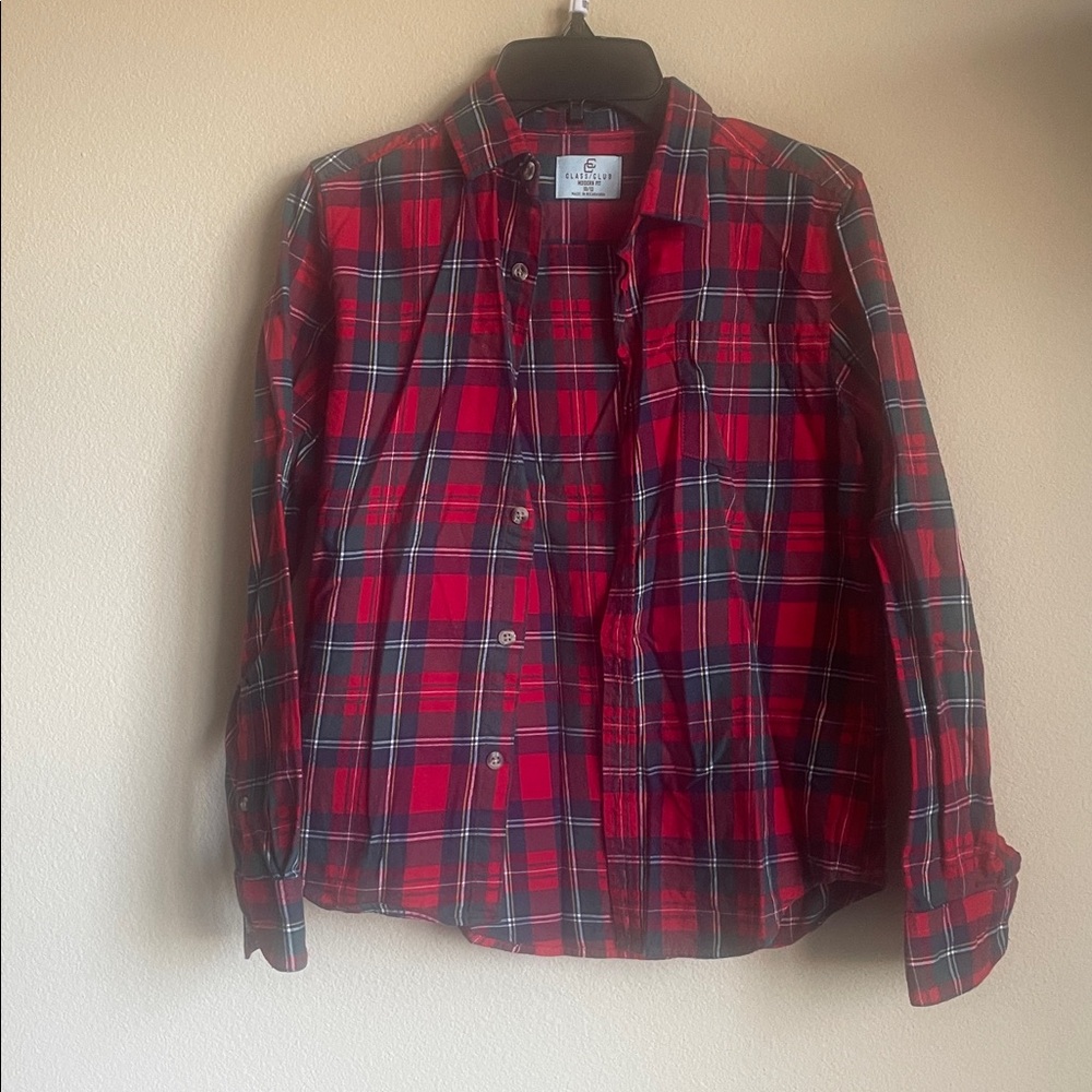 Class Club Red plaid boys sz 10-12 Shirt